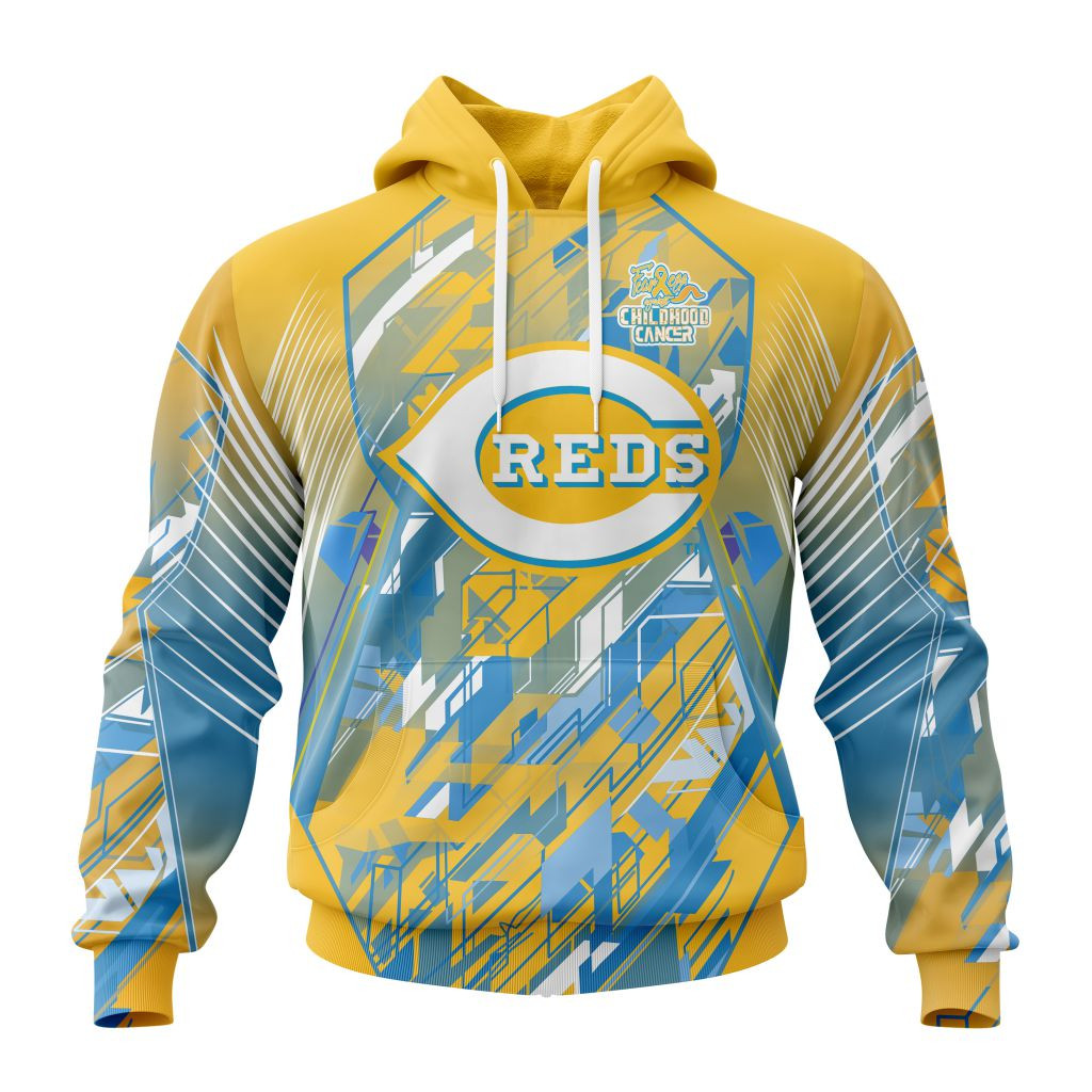 Cincinnati Reds Specialized Design Fearless Against Childhood Cancers Hoodie 
