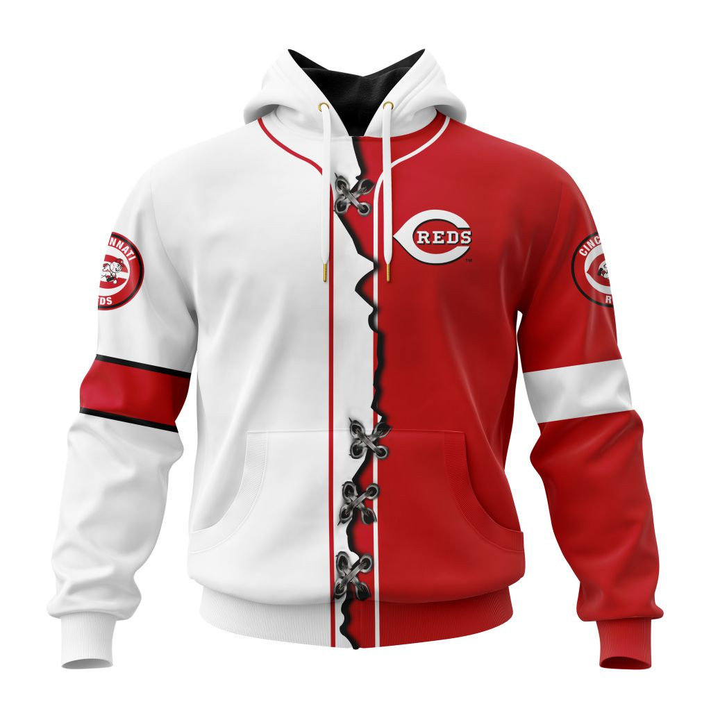 Cincinnati Reds Personalized Mix Jersey Hoodie For Men