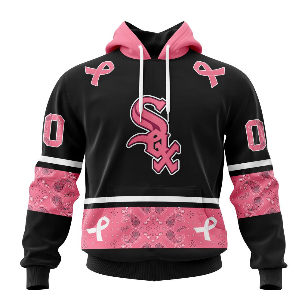 Chicago White Sox Specialized Design In Classic Style With Paisley! In October We Wear Pink Breast Cancer Hoodie 