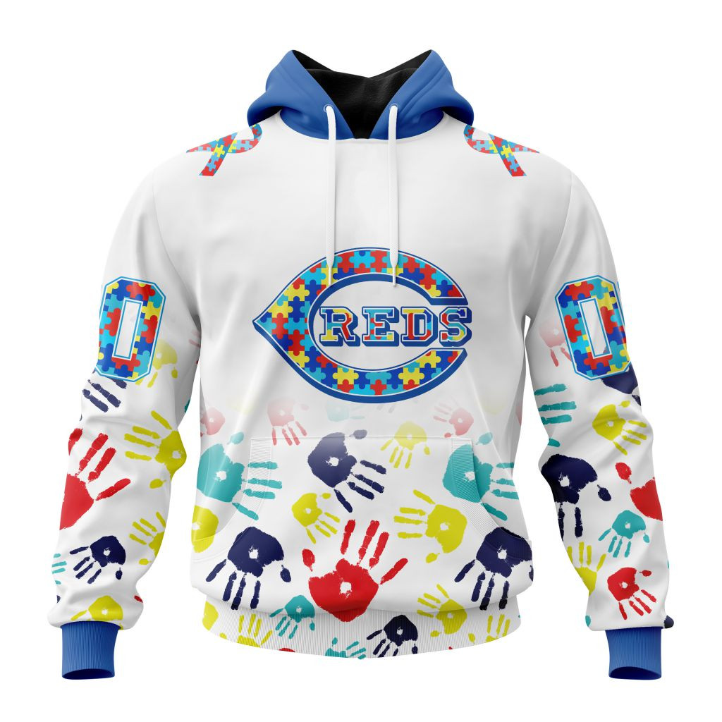 Cincinnati Reds Special Autism Awareness Hoodie For Men