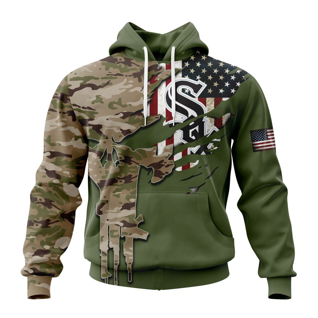 Chicago White Sox Special Camo Design For Veterans Day Hoodie 