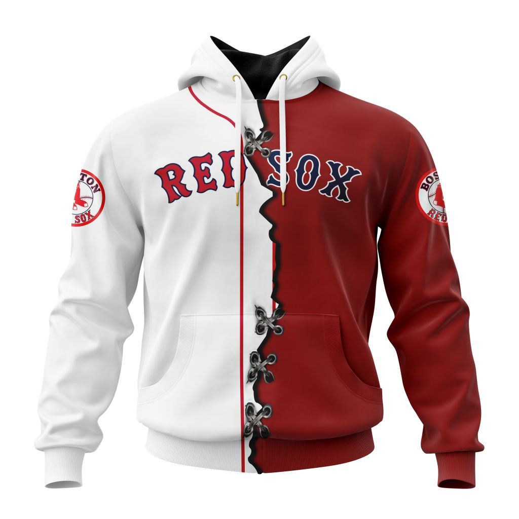 Boston Red Sox Personalized Mix Jersey Hoodie For Men