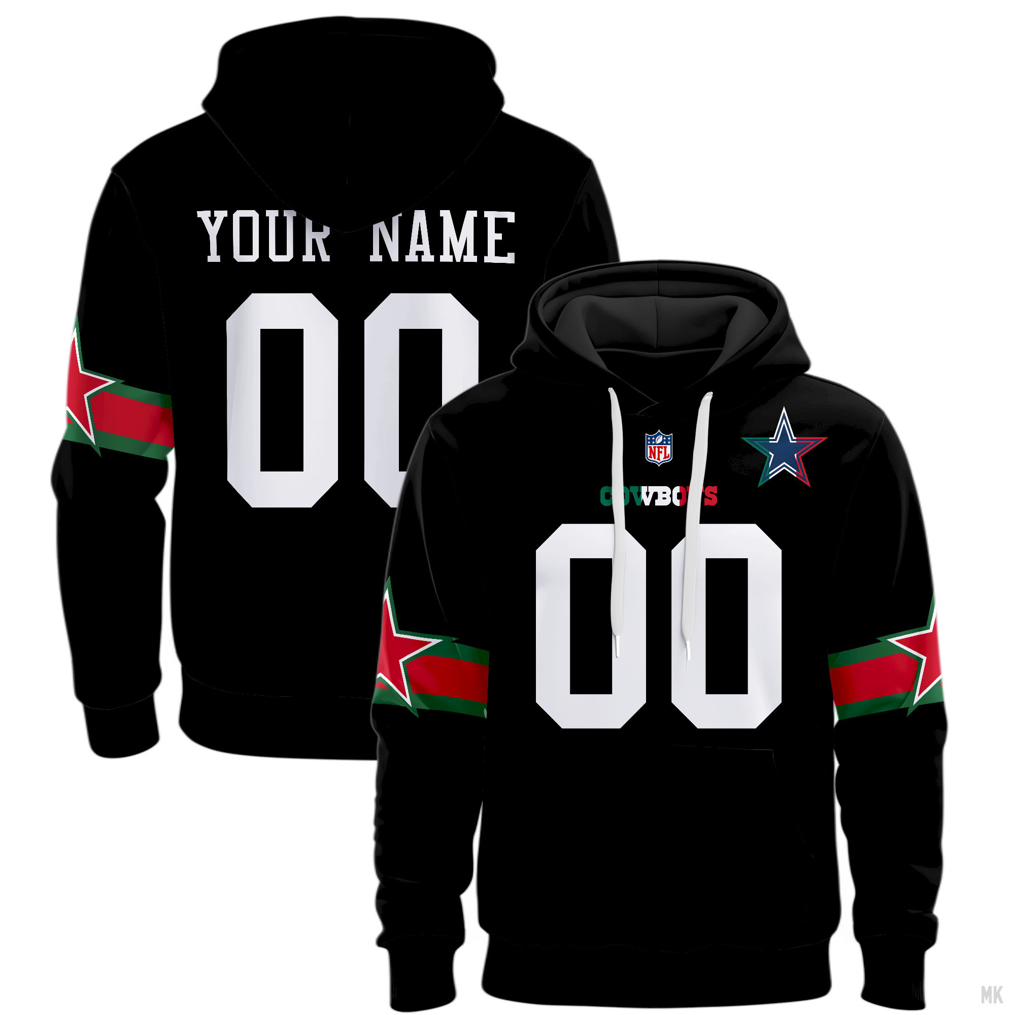 Dallas Cowboys  2024 Mexico Vapor Premier Limited Custom Jersey Hoodie 