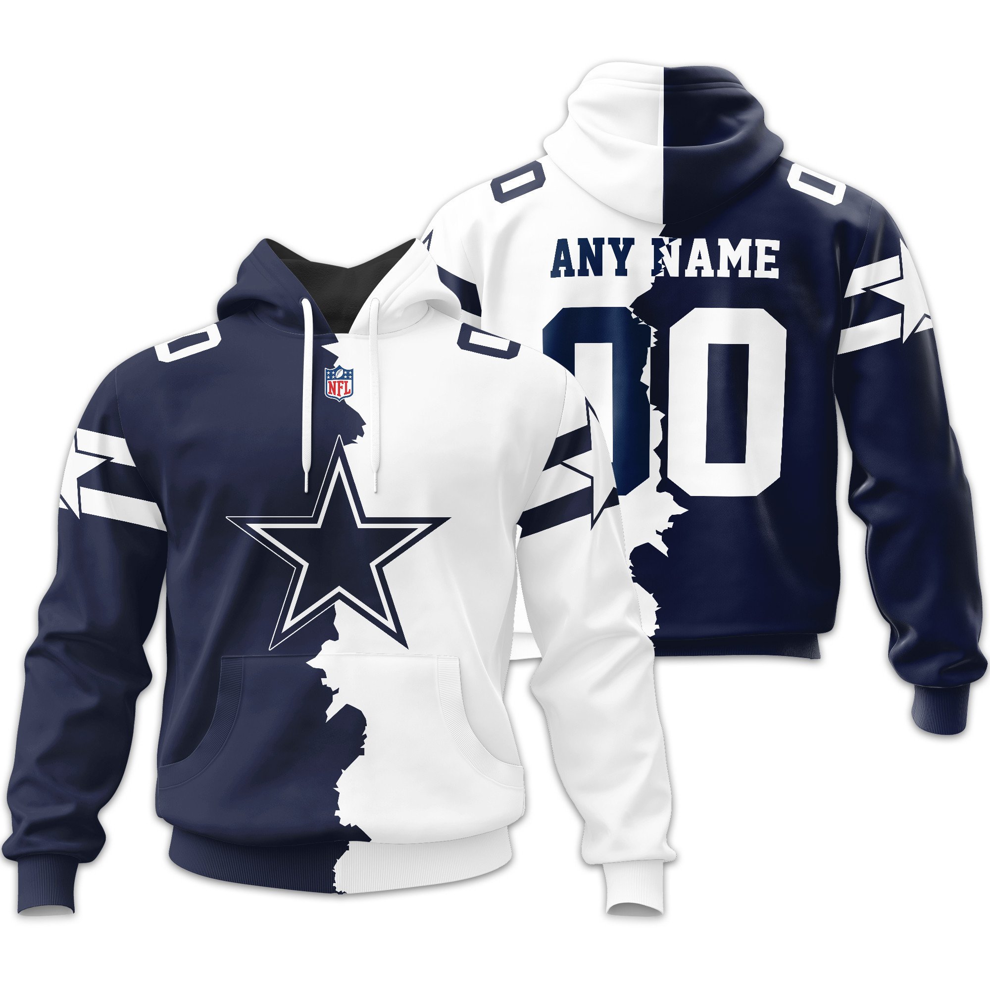 Dallas Cowboys  Home Mix Away Hoodie