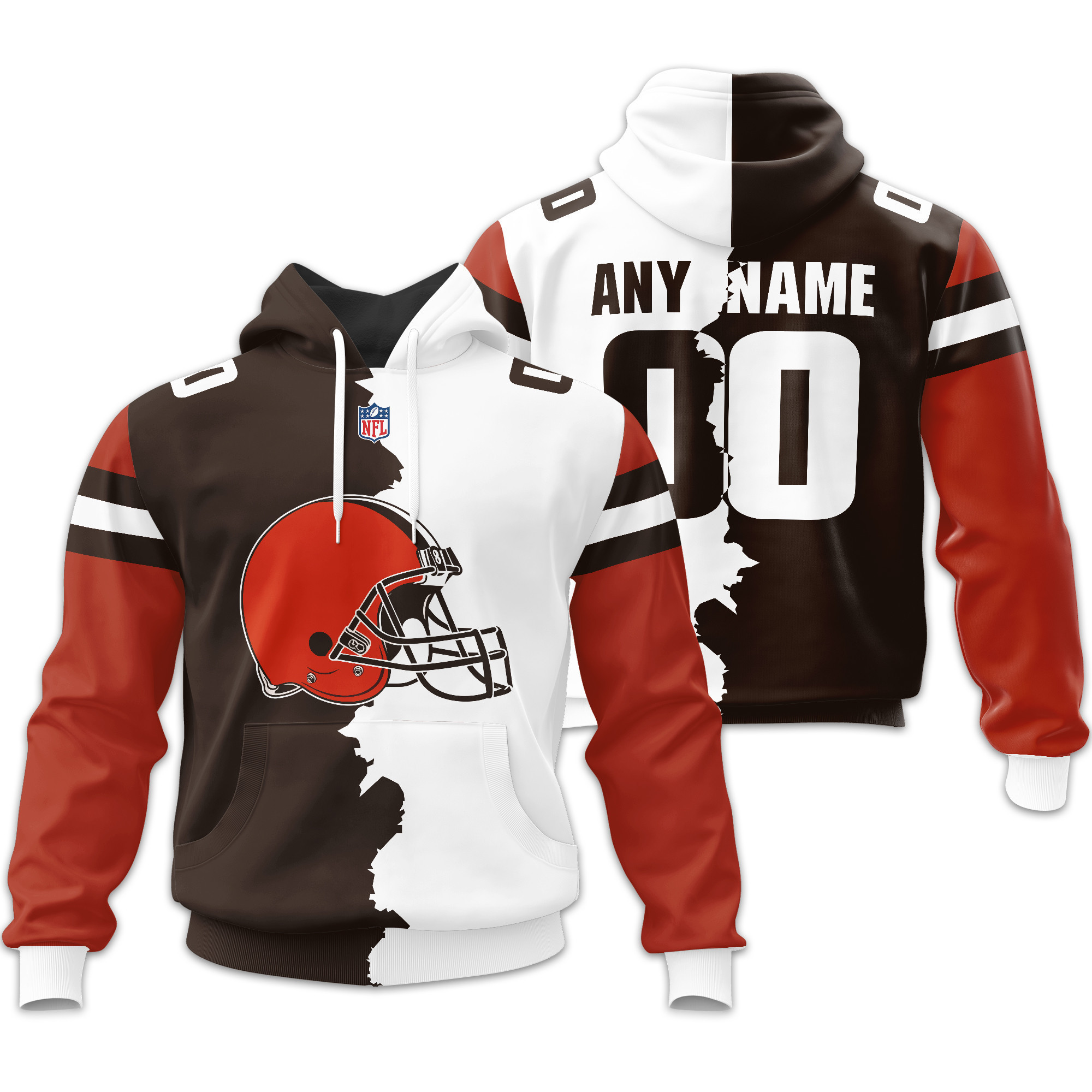 Cleveland Browns  Home Mix Away Hoodie