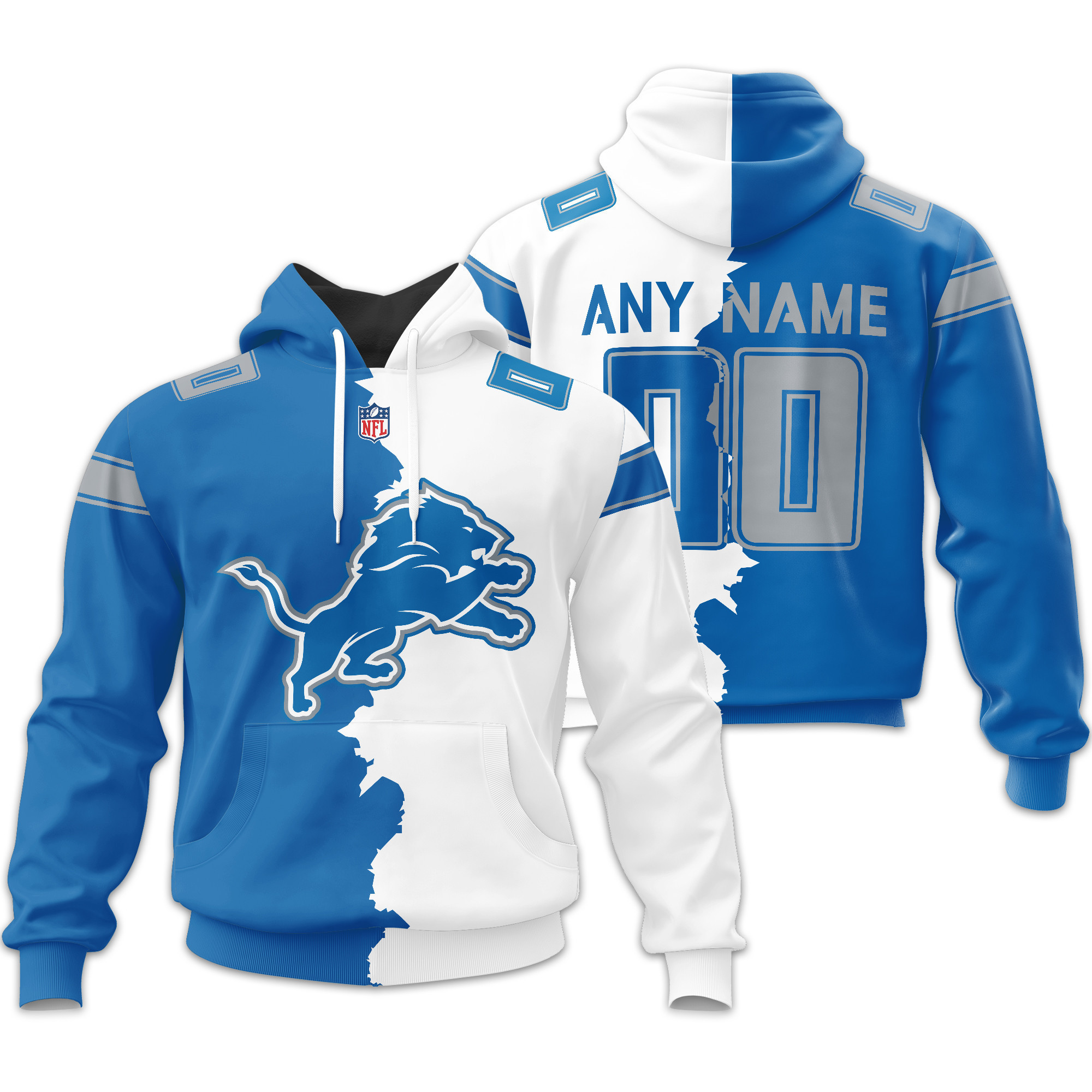 Detroit Lions  Home Mix Away Hoodie