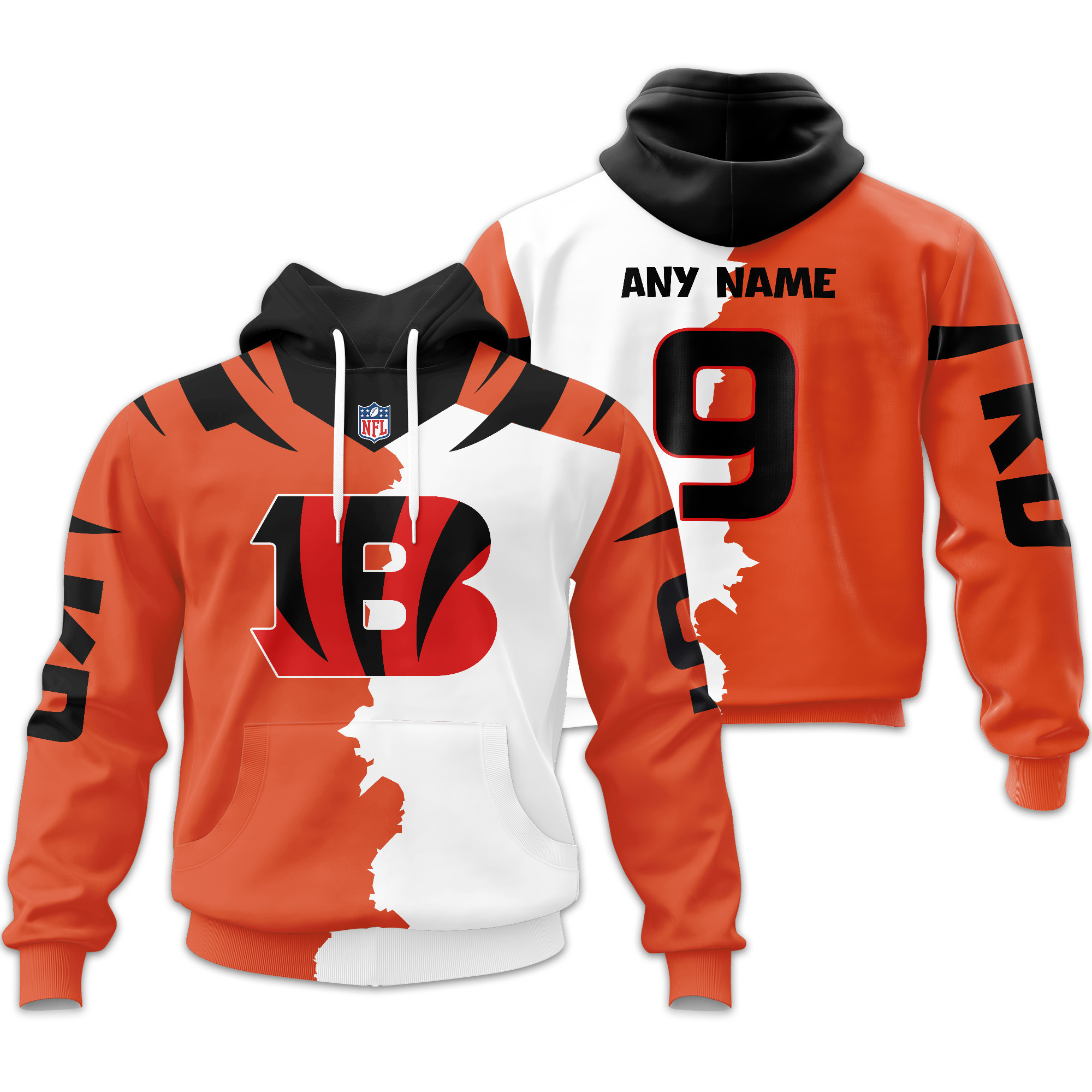 Cincinnati Bengals  Home Mix Away Hoodie