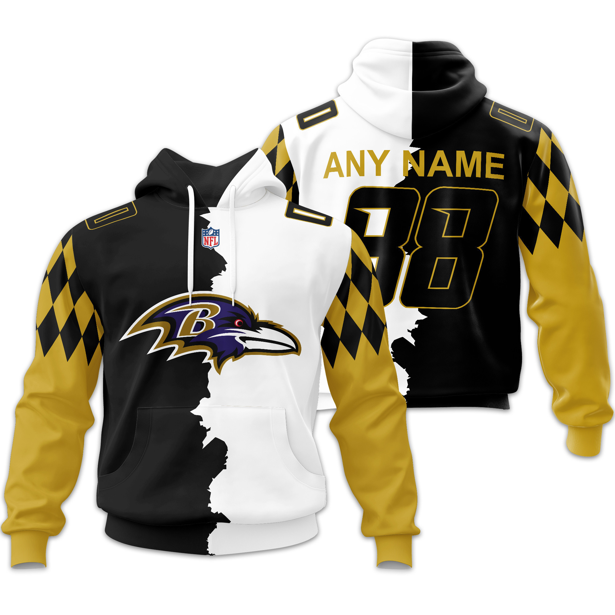 Baltimore Ravens  Home Mix Away Hoodie