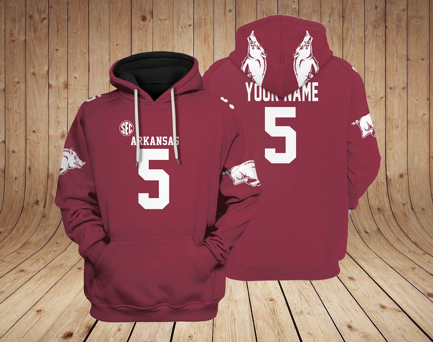 Arkansas Razorbacks Hoodie Custom
