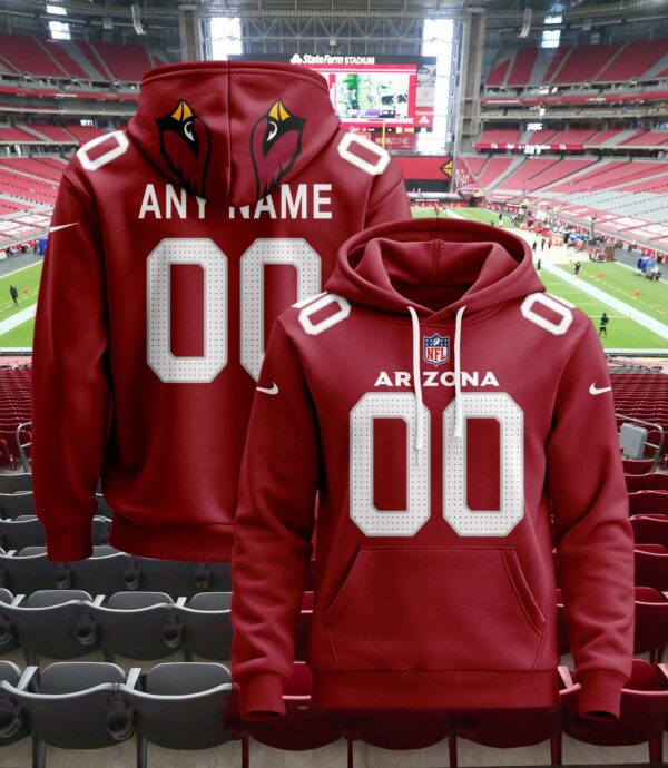 Arizona Cardinals Custom Jersey Hoodie For Men