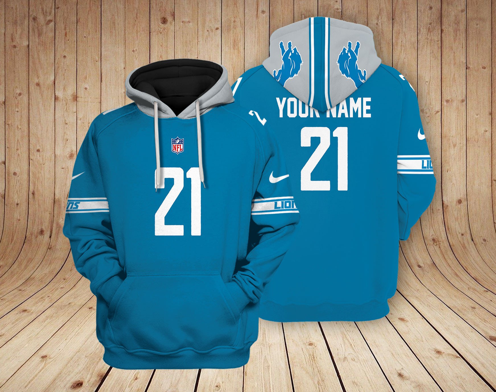 Detroit Lions  NFL Team Hoodie