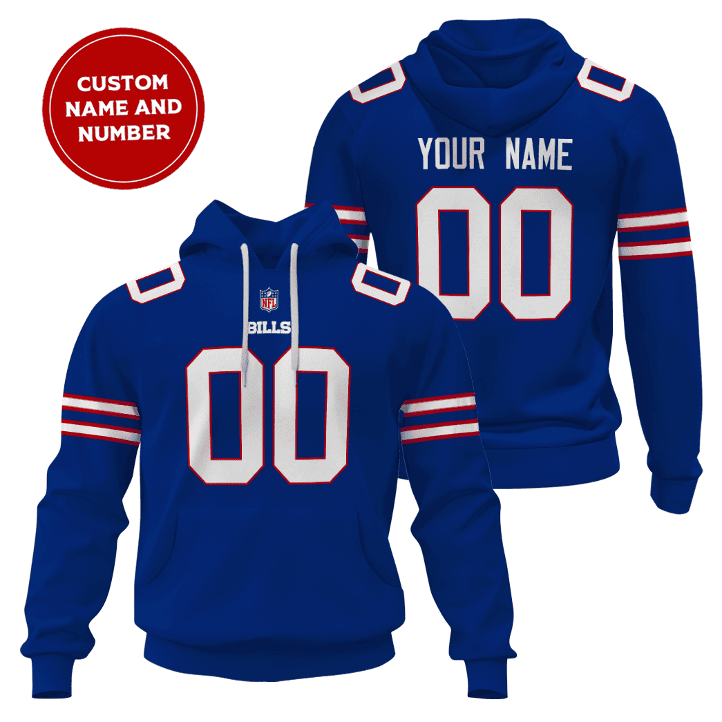Buffalo Bills Custom Name And Number Hoodie
