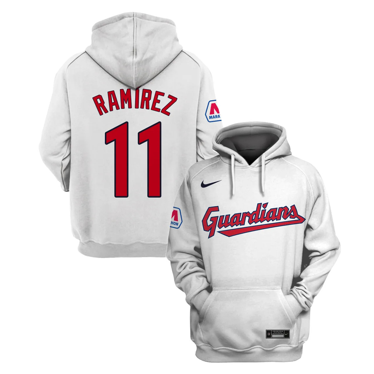 Cleveland Guardians Custom Name Number Jersey Hoodie