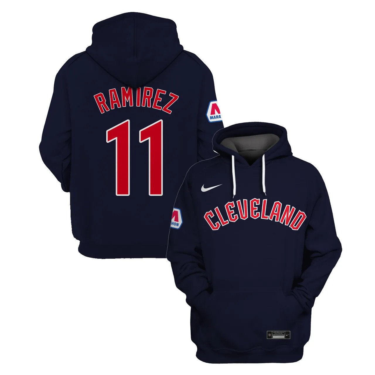 Cleveland Guardians Custom Name Number Jersey Hoodie