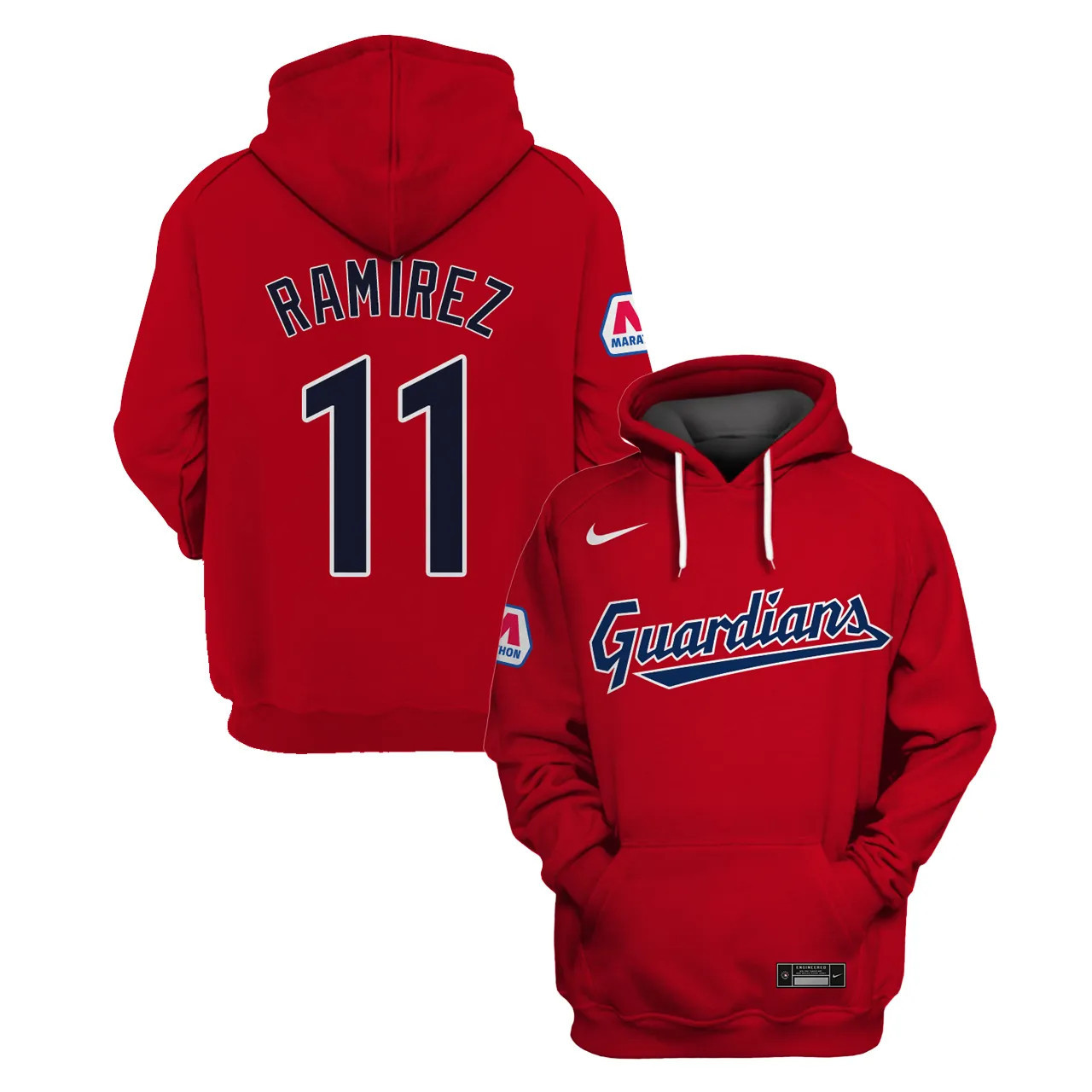Cleveland Guardians Custom Name Number Jersey Hoodie