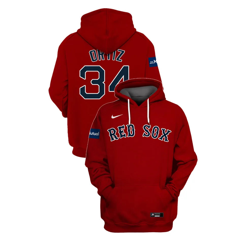 Boston Red Sox Custom Name Number Jersey Hoodie