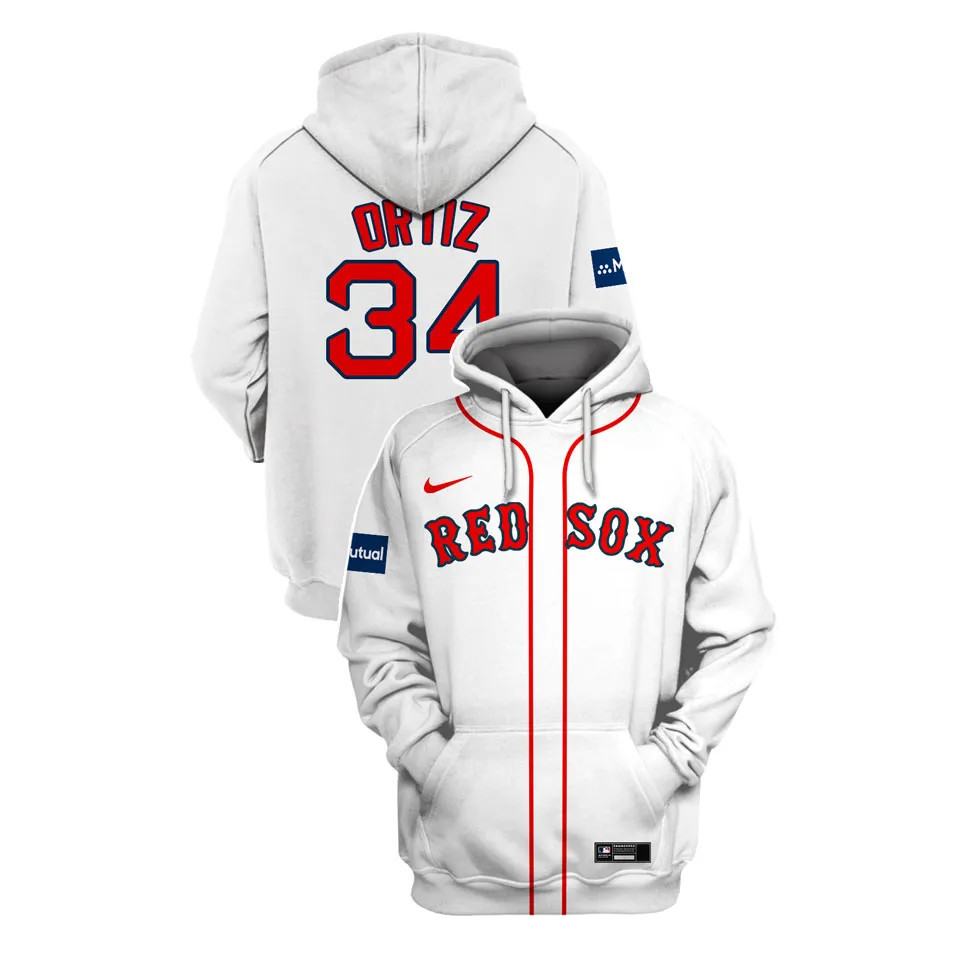 Boston Red Sox Custom Name Number Jersey Hoodie