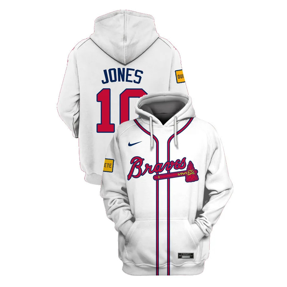 Atlanta Braves Custom Name Number Jersey Hoodie