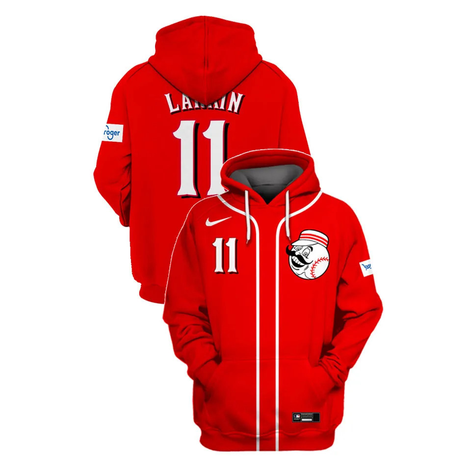 Cincinnati Reds Custom Name Number Jersey Hoodie