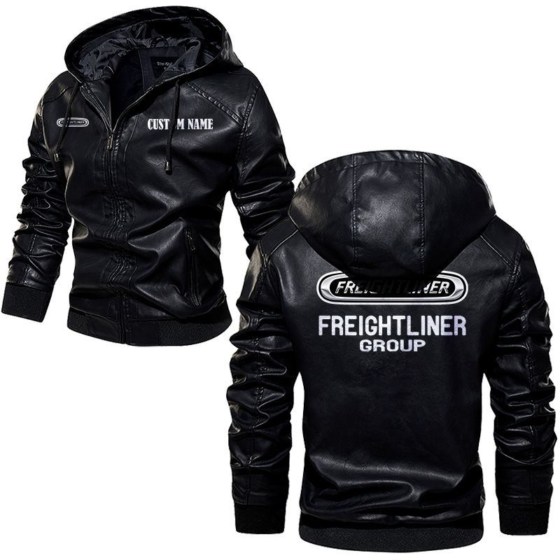 Freightliner Group Leather Hoodie Jacket
