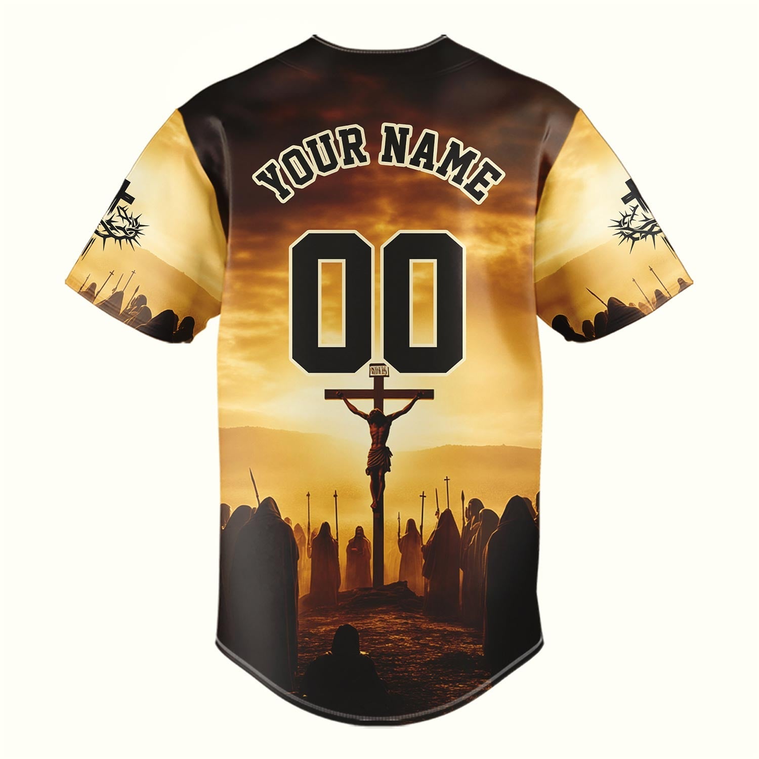 Jesus Faith Over Fear Cross Baseball Jersey Bundle - Image 4