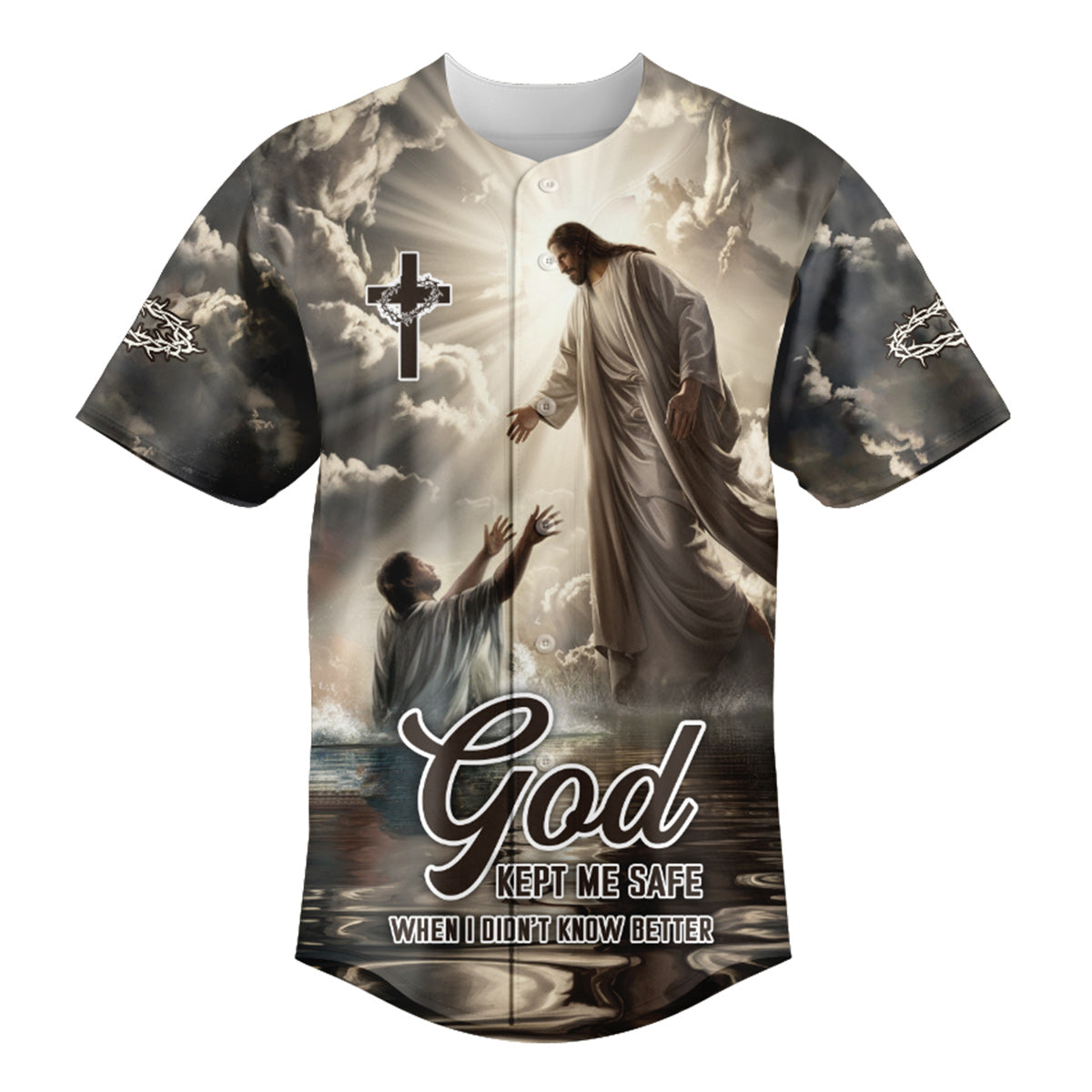 God Kept Me Safe When I Didnt Know Better Baseball Jersey Bundle - Image 3