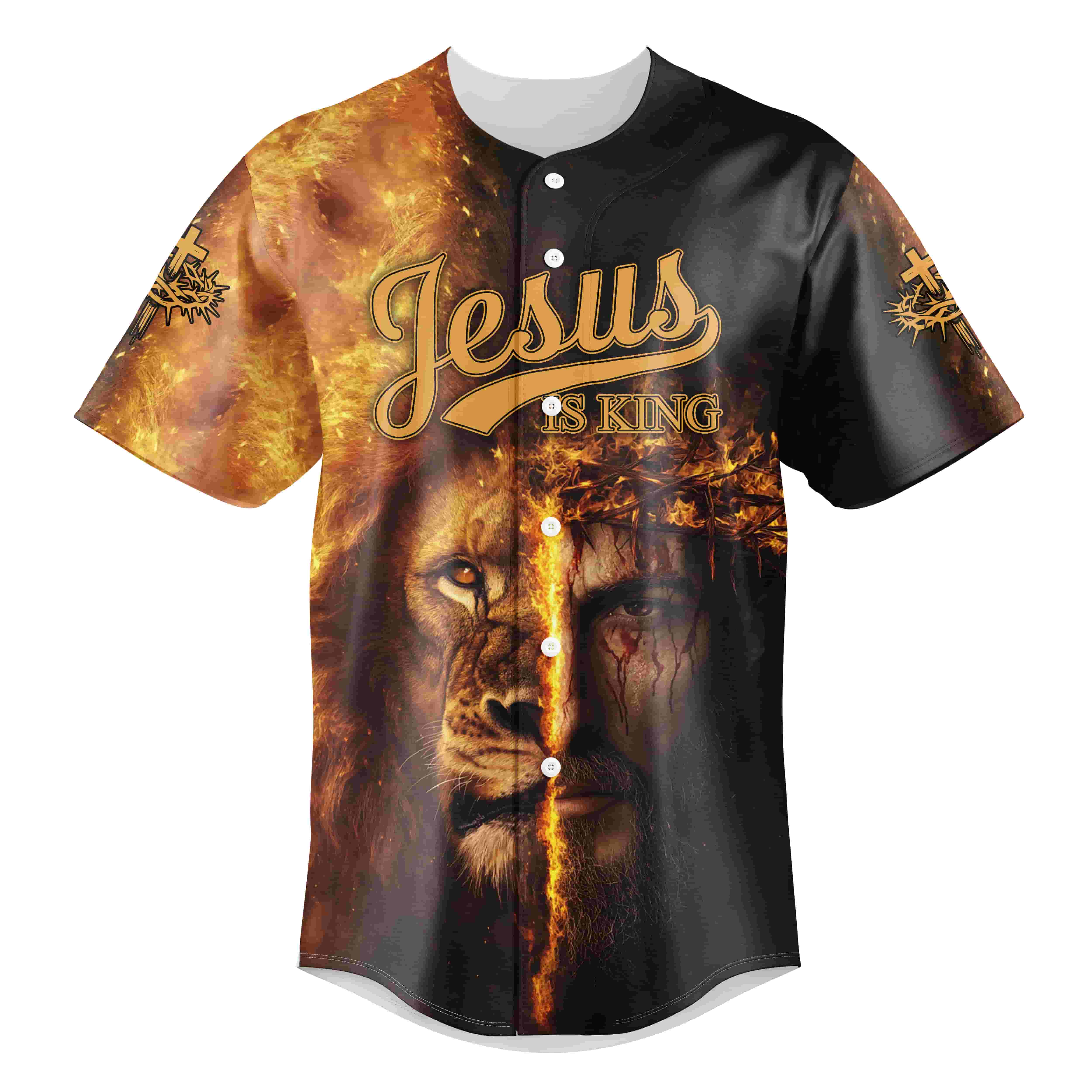 Jesus Is King Lion Baseball Jersey Bundle - Image 3