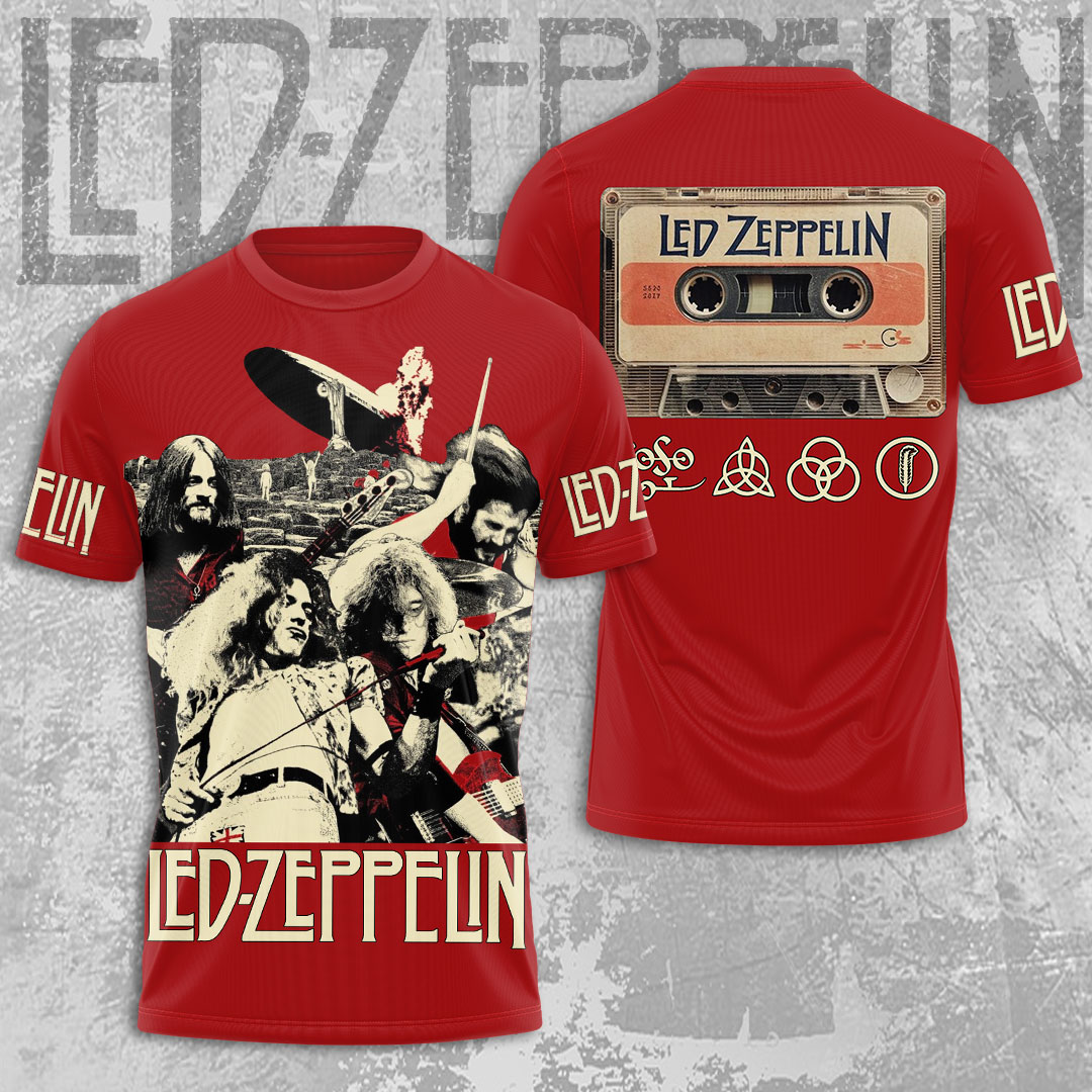 Led Zeppelin 3D Shirt Red 