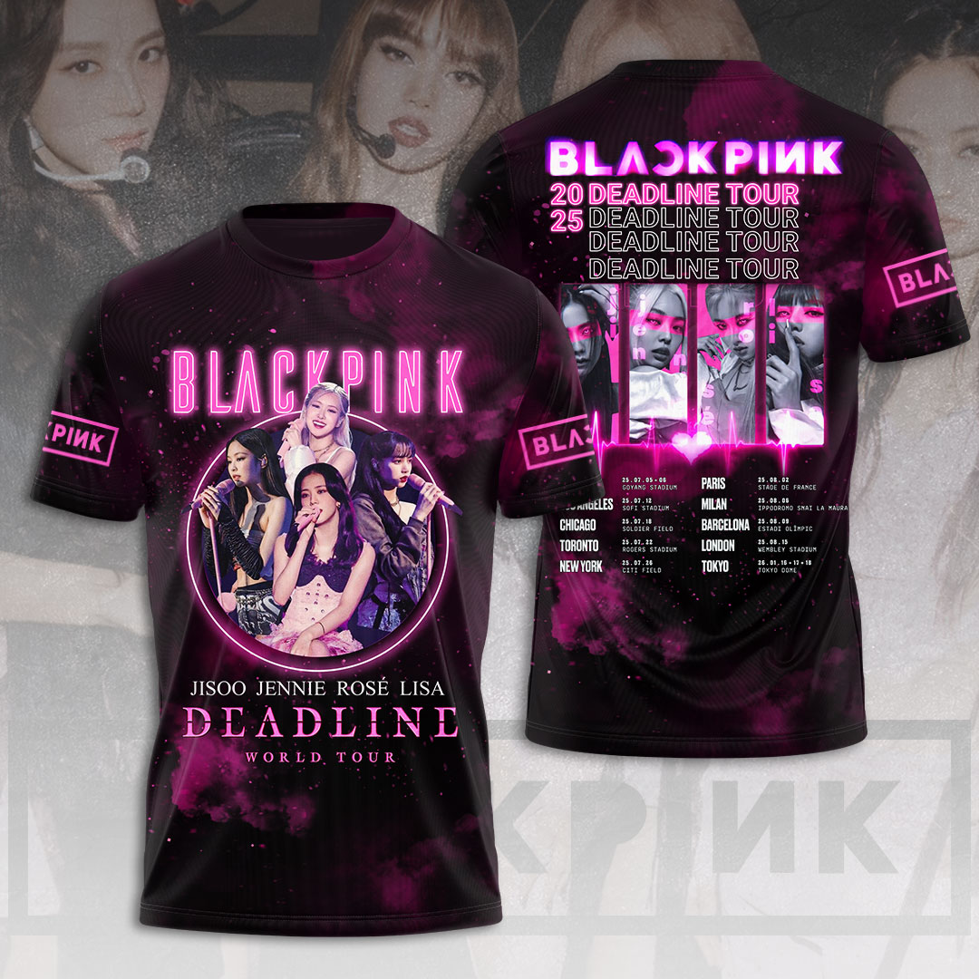 Blackpink 2025 World Tour Deadline Purple Galaxy T-Shirt