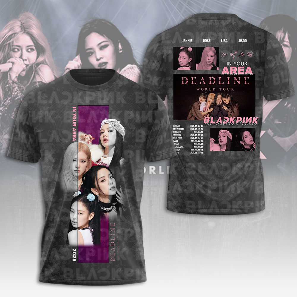 Blackpink Music Shirt Grey