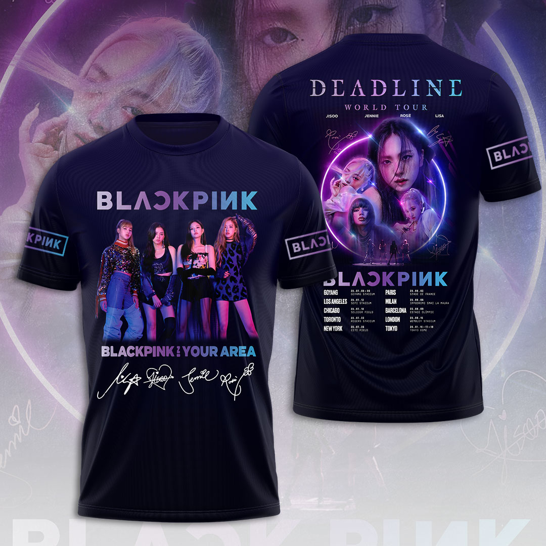 Blackpink Deadline World Tour 2025 Shirt Purple Aura Spotlight Style