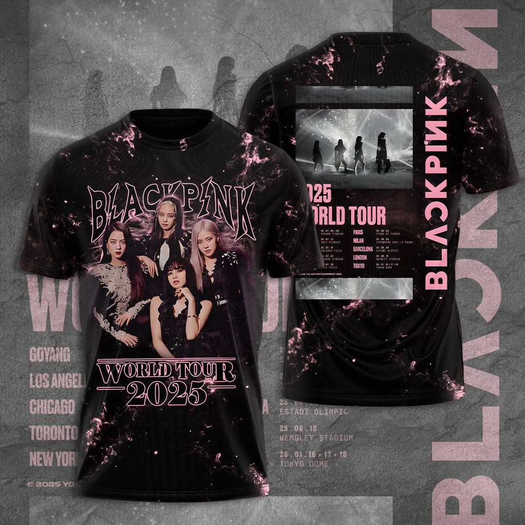 Blackpink 2025 Deadline Tour Shirt Pink Retro Graphic Edition