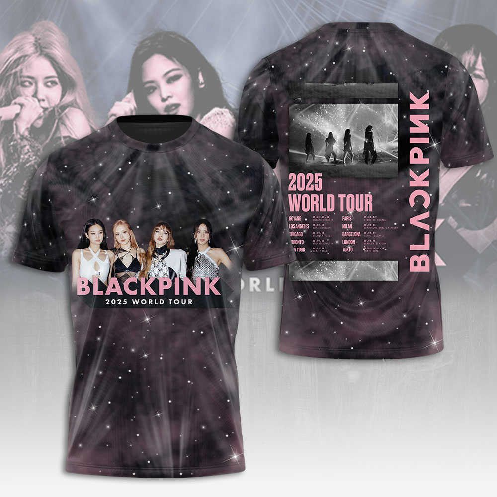 Blackpink 2025 World Tour Tee Galaxy Dot Effect Edition