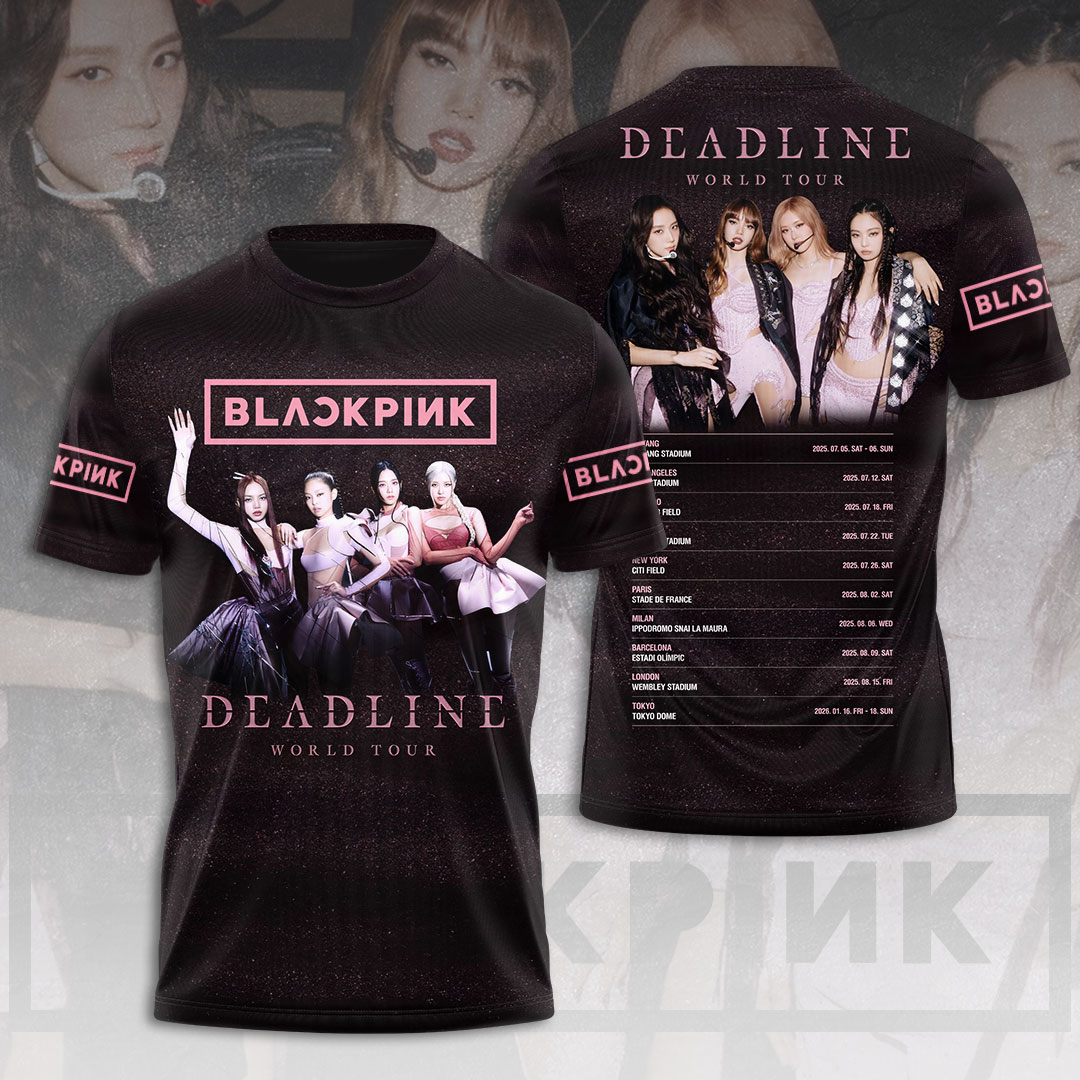 Blackpink 2025 World Tour Deadline Shirt Classic Group Photo Edition