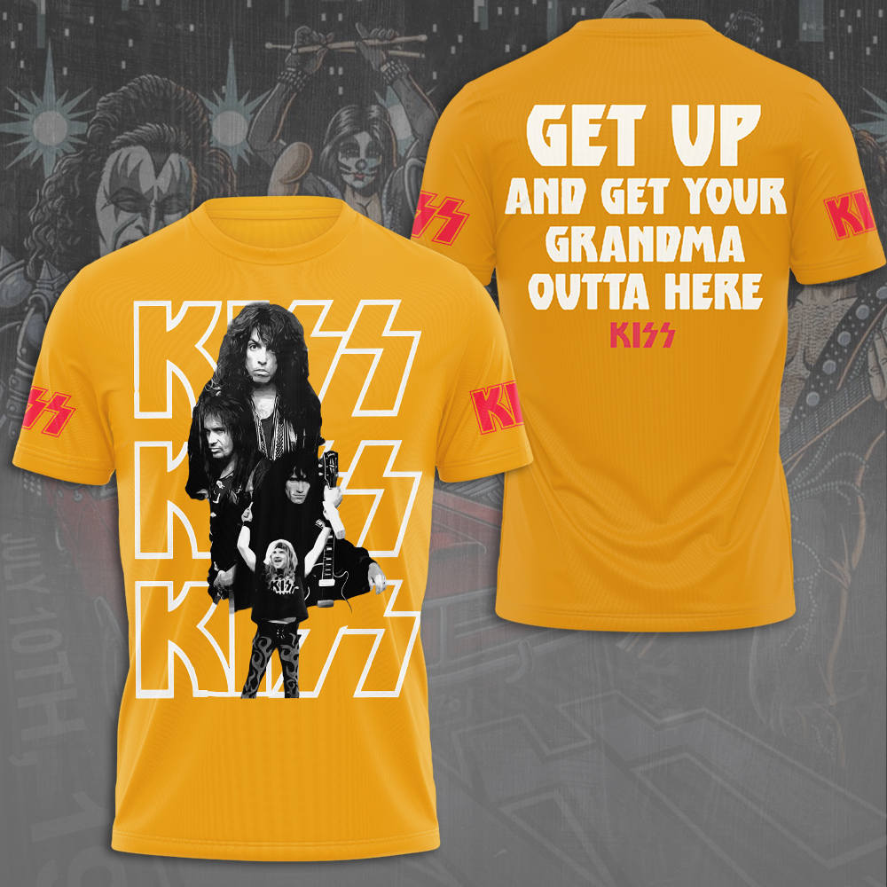 Kiss Yellow Graphic T-Shirt