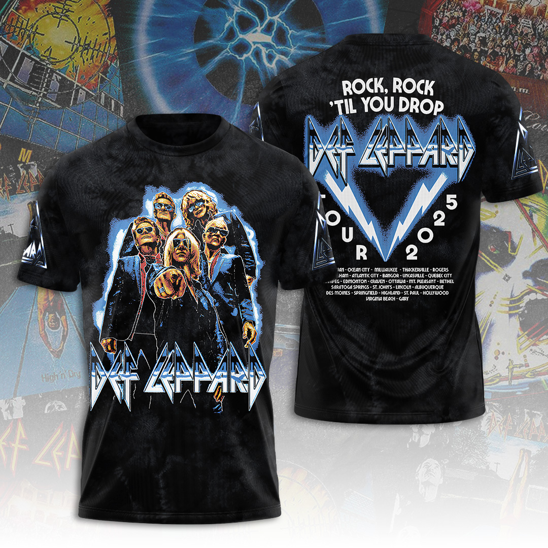 Def Leppard Rock Rock Summer Tour 2025 Classic T-Shirt