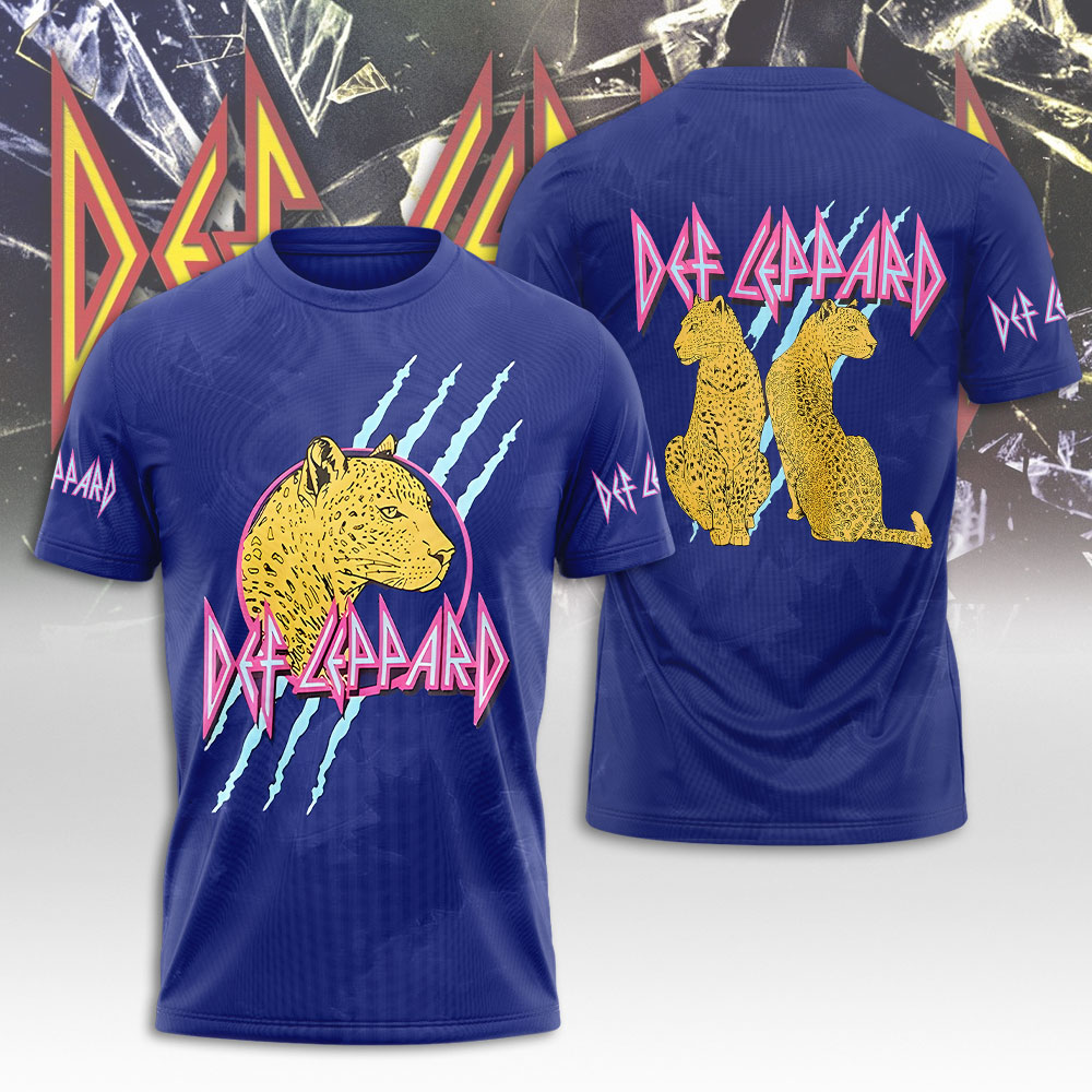 Def Leppard Tiger World Tour 2025 Blue