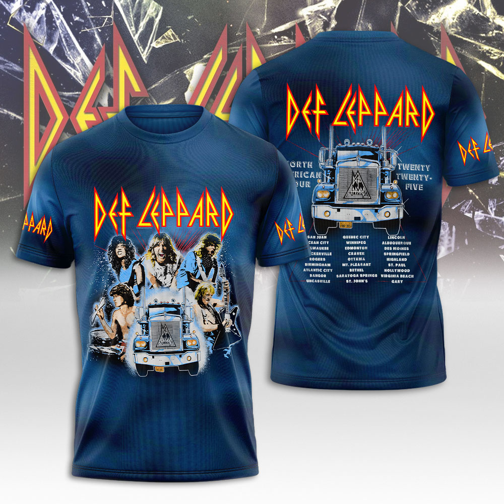 Def Leppard World Tour 2025 Navy