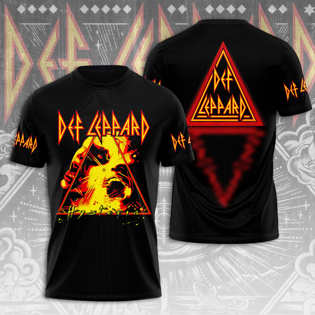 Def Leppard Baseball Tee Def Leppard Hysteria T-Shirt