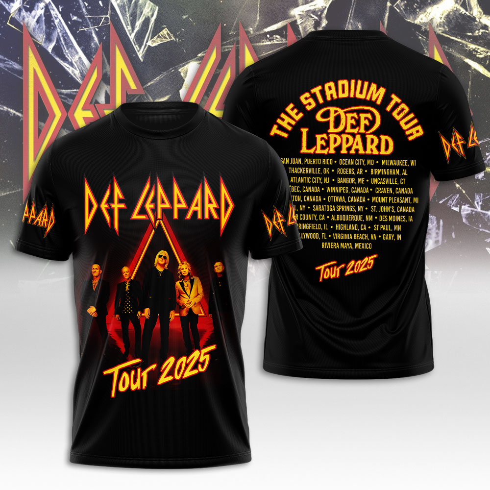 Def Leppard Def Leppard World Tour 2025 3D T-Shirt 