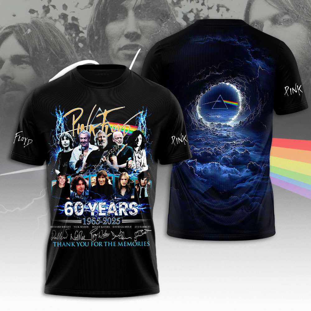 Pink Floyd 60 Years Legacy T-Shirt  Cosmic Tour Edition