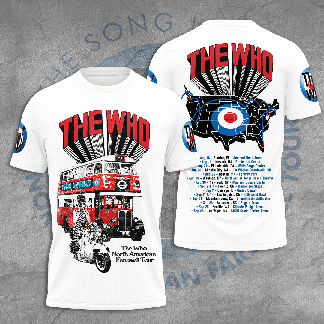 The Who 2025 North American Tour White Shirt