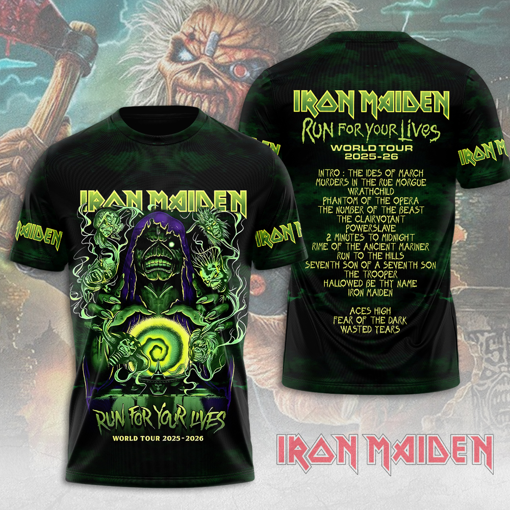 Iron Maiden World Tour 2025-2026 Eddie Warlord Shirt