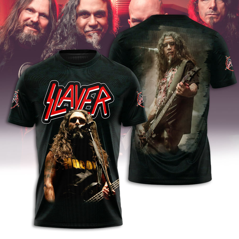 Slayer 2025 X Tom Araya 3D Shirt Black