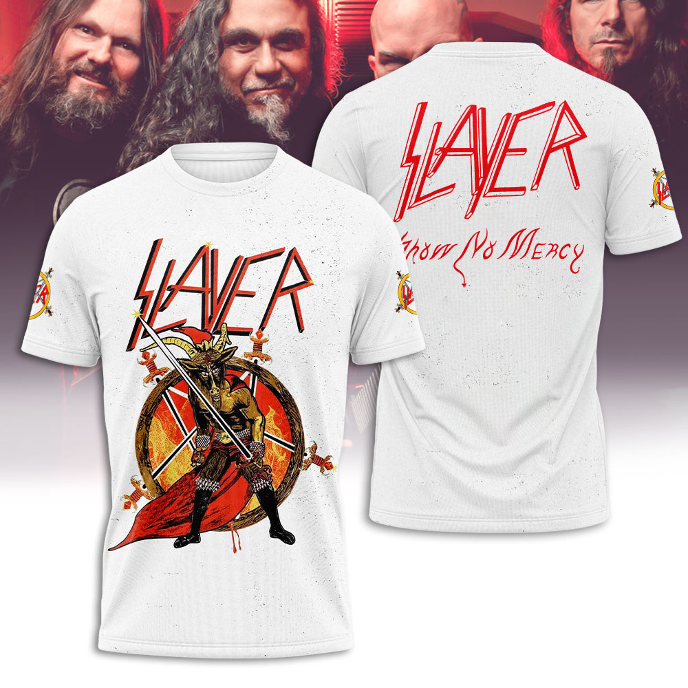 Slayer Crucified Devil T-Shirt White For Men