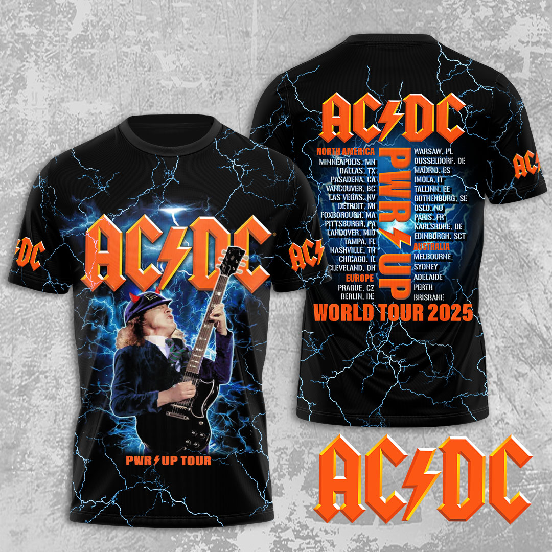 Ac/Dc 2025 World Tour 3D Shirt