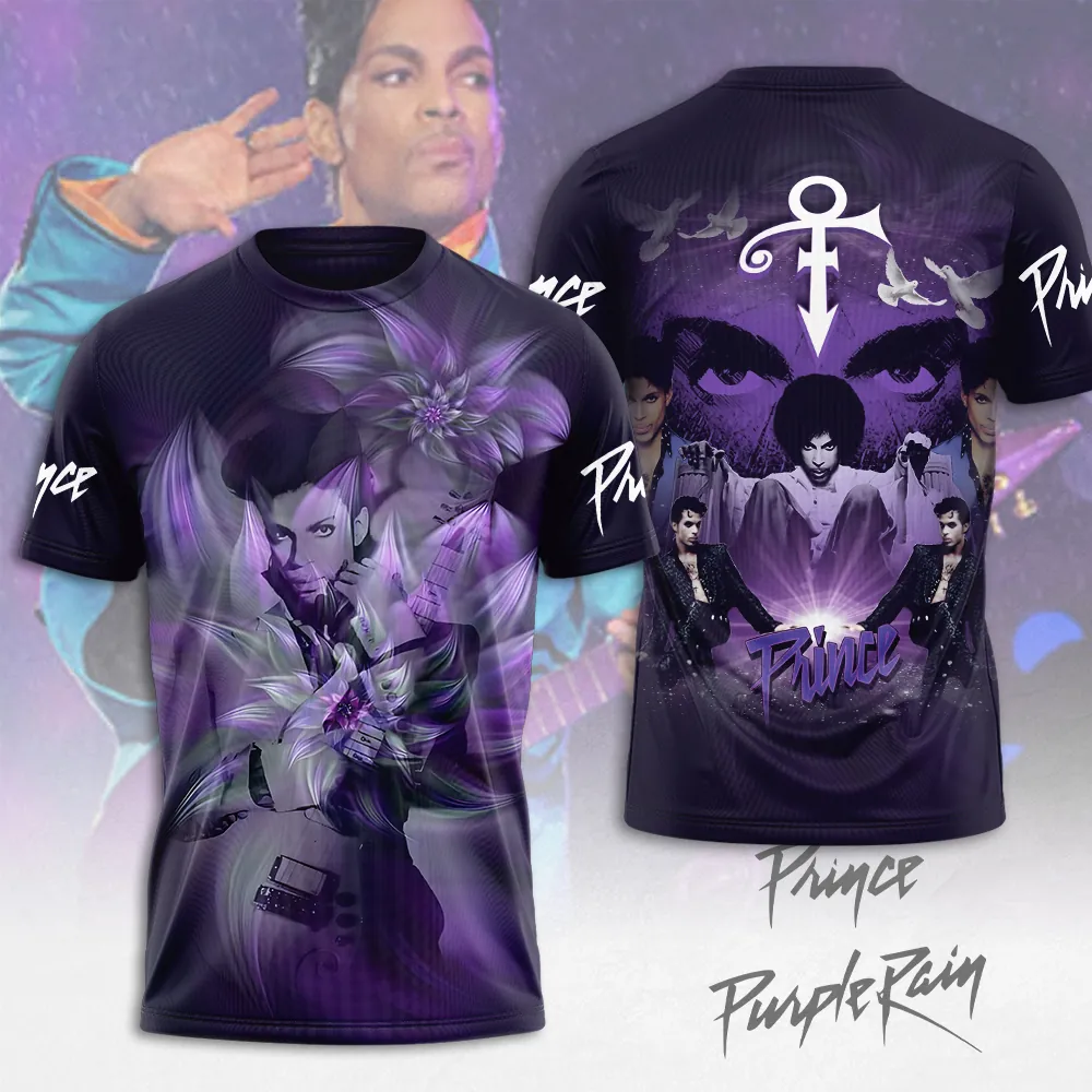 Prince Forever Tribute Tee Purple Rain Symbolic Edition
