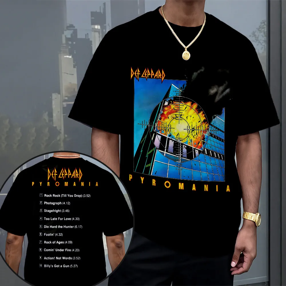 Def Leppard The World Tour 2025 Music Rock Band 3D T-Shirt