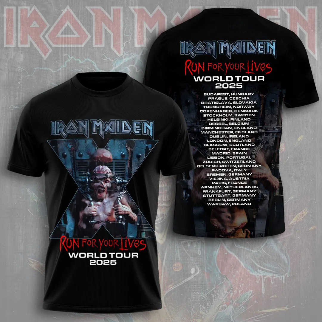 Iron Maiden Tour Shirt Black