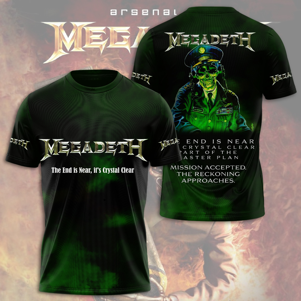 Megadeth Band 3D Shirt Green